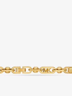 Astor Large Precious Metal-Plated Brass Link Necklace