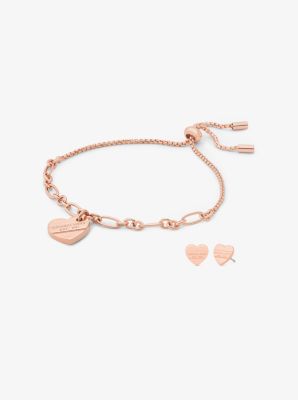 Logo Engraved Heart Jewelry Set image number 0