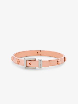 Precious Metal Rose Gold Bangle Michael Kors Michael Kors Stone