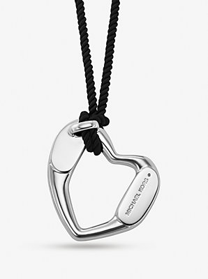 Precious Metal-Plated Brass Heart Necklace
