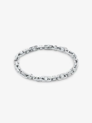 MK Astor Link Large Precious Metal-Plated Brass Bracelet - Silver - Michael Kors Michael Kors