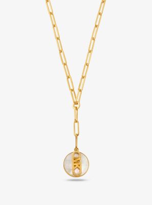 Precious Metal-Plated Brass Empire Chain-Link Necklace image number 0