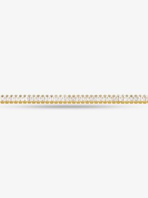 Pavé Precious Metal Plated Brass Tennis Necklace | Michael Pavé Precious Metal Plated Brass Tennis Necklace | Michael