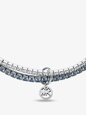 Precious Metal-Plated Brass Double Wrap Tennis Bracelet image number 1