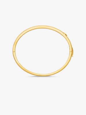 Pavé-Armreif aus Messing mit Edelmetallbeschichtung