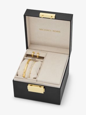 Precious Metal-Plated Brass 3-Piece Pavé Gift Set image number 4