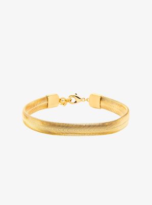 Bracelet en chaîne serpent en laiton à placage en métal précieux