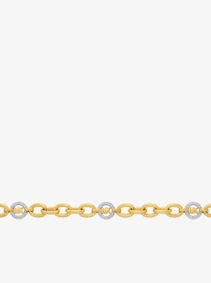 Collar de eslabones con incrustaciones y colgante MK Pop in BITONO | Michael Kors