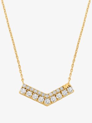 Pavé Chevron Necklace in GOLD | Michael Kors
