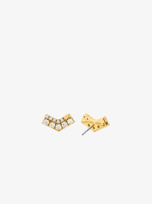Pavé Chevron Stud Earrings