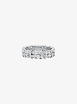 Michael Kors Double Pavé Ring In Silver