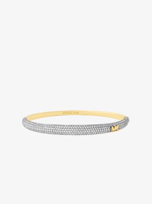Pavé Two-Tone Dome Bangle Bracelet