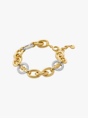 Gliederarmband mit Pavé-Logo-Detail in ZWEIFARBIG | Michael Kors