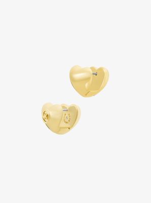 Puffy Heart Huggie Earrings