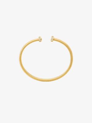Bracelet-manchette Ribbon Flex &agrave; pav&eacute; in OR | Michael Kors