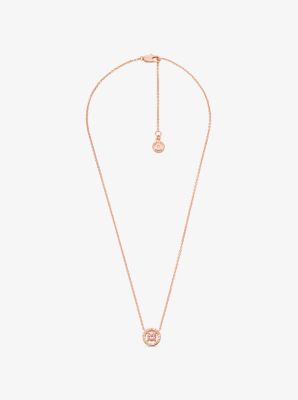 Collier TK Halo en laiton à placage en métal précieux à pavé