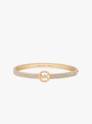 Pulsera rígida con logotipo con incrustaciones