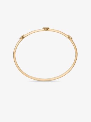 Metal-Plated Brass Logo Bangle