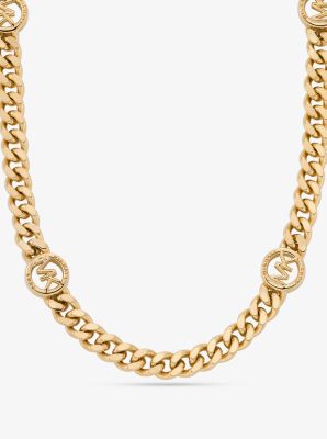 Greenwich Precious Metal-Plated Brass Curb Link Necklace image number 0