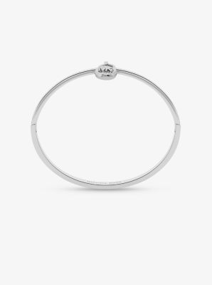 Precious Metal-Plated Pavé Lock Bangle