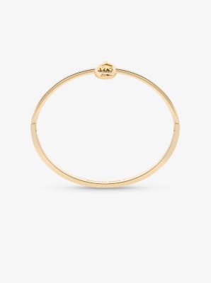 Pavé Logo Padlock Bangle in GOLD | Michael Kors
