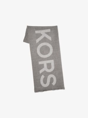 Oversized Logo Knit Scarf