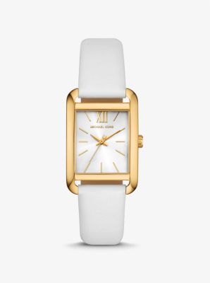 Petite Monroe Gold-Tone and Leather Watch image number 0
