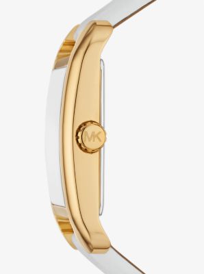 Petite Monroe Gold-Tone and Leather Watch
