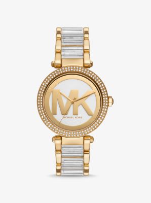 Parker Pavé Gold-Tone Acetate Watch