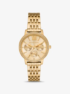 Melissa Pavé Gold-Tone Watch