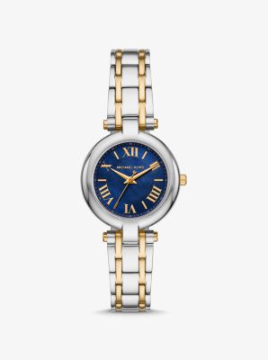 Michael kors maci two tone watch sale