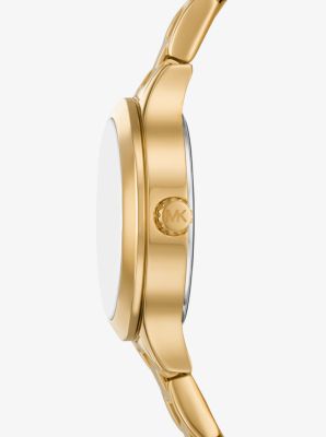 Mini Aspyn Pavé Gold-Tone Watch image number 1