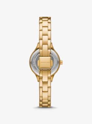 Mini Aspyn Pavé Gold-Tone Watch image number 2