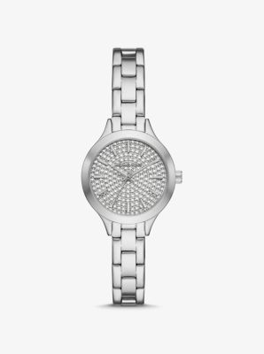 Petite Aspyn Pavé Silver-Tone Watch | Michael Kors Canada