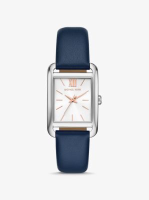 Montre Monroe en cuir de ton argent