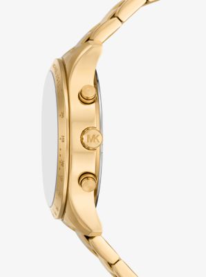 Oversized Berkley Pavé Gold-Tone Watch