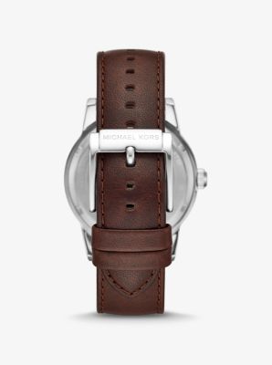 Oversized Hutton Two-Tone and Leather Watch image number 2