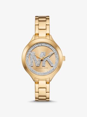 Pavé Gold-Tone Watch | Michael Kors