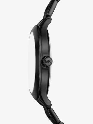 Aspyn Pavé Logo Black-Tone Watch image number 1