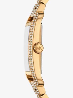 Reloj Monroe en tono dorado con incrustaciones image number 1