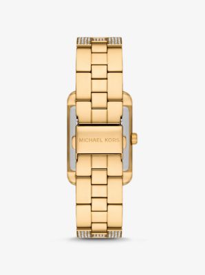 Reloj Monroe en tono dorado con incrustaciones image number 2