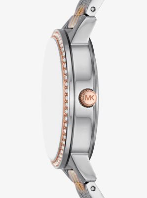 Melissa Pavé Tri-Tone Watch