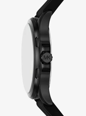 Oversized Bowen Black-Tone and Silicone Watch image number 1