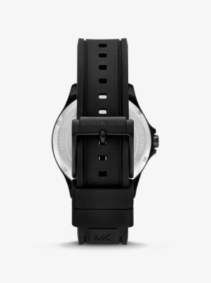 Oversized Bowen Black-Tone and Silicone Watch image number 2