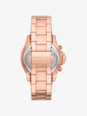 Montre Everest surdimensionnée de ton or rose à pavé image number 2