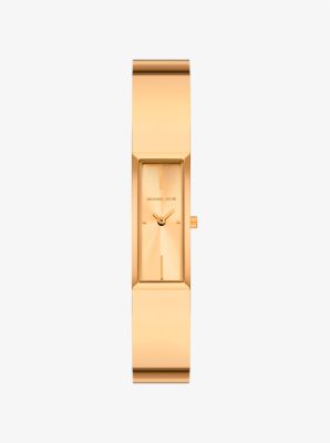 Reloj brazalete Yazmeen en tono dorado image number 0