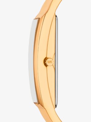 Reloj brazalete Yazmeen en tono dorado image number 1