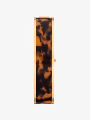 Yazmeen Gold-Tone and Tortoiseshell Acetate Bangle Watch image number 2