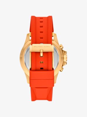 Montre Everest surdimensionnée dorée à bracelet en silicone