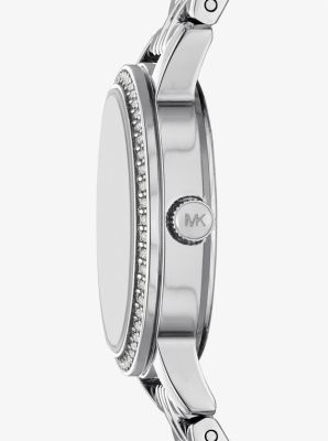 Montre miniature Melissa de ton argent à pavé image number 1